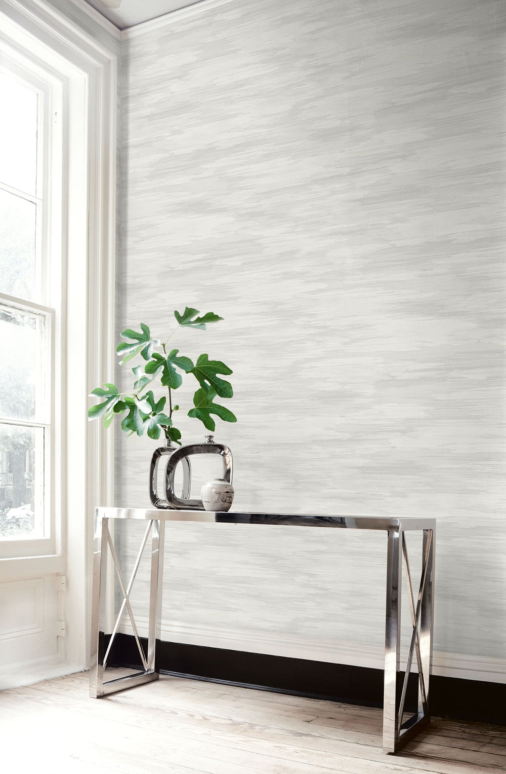 Stria Wash Morning Fog LW51408 by Seabrook Designs Designer Wallpaper