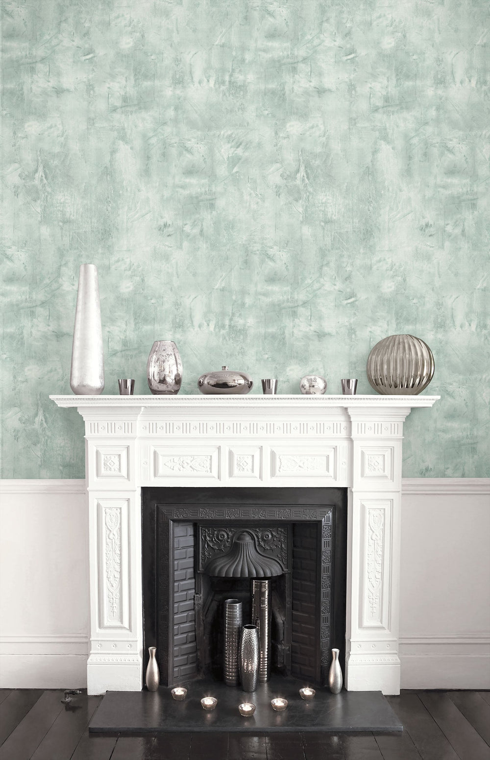 Rustic Stucco Faux Green Mist LW51714 by Seabrook Designs Designer Wallpaper