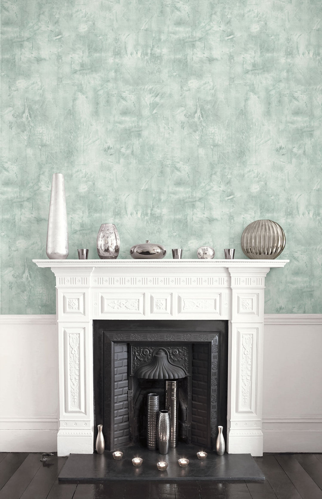 Rustic Stucco Faux Green Mist LW51714 by Seabrook Designs Designer Wallpaper