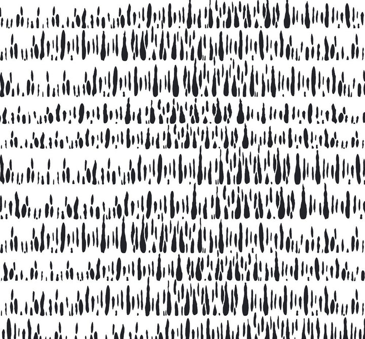 Brush Marks Black and White LW51800 by Seabrook Designs Designer Wallpaper