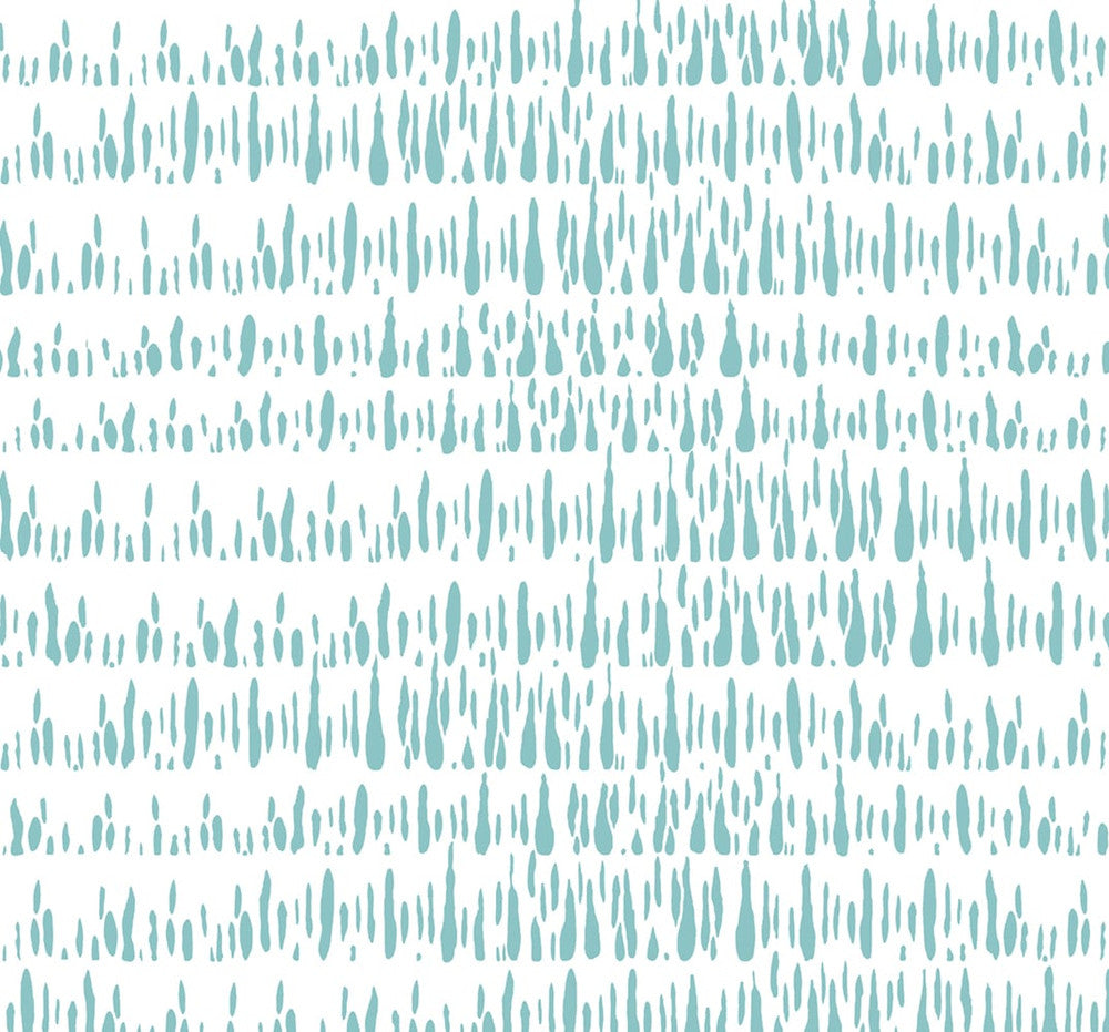 Brush Marks Teal and White LW51804 by Seabrook Designs Designer Wallpaper