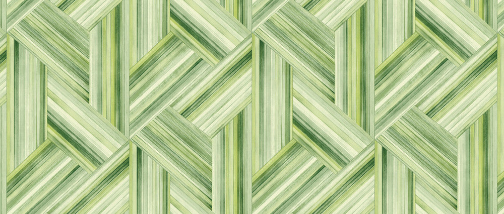 Geo Inlay Fabric Chartreuse and Basil LW51904F by Seabrook Designs Designer Fabric