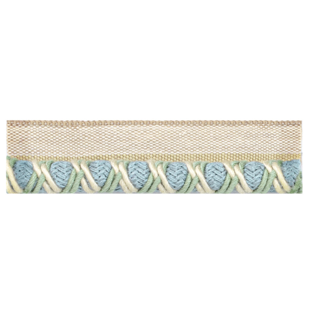 Lyric 4 Chambray by Stout Designer Trim VISIONS OF COLOR TRIM 46%POL 39%COT 15%ACR TURKEY Horizontal: 0.375 and Vertical: 0.000 0.38 in - Swanky Fabrics -