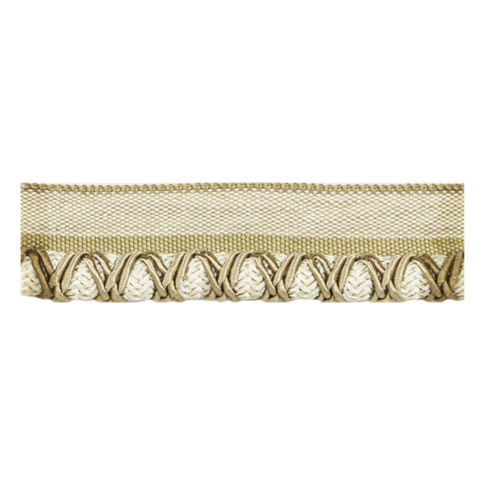 Lyric 5 Toast by Stout Designer Trim VISIONS OF COLOR TRIM 46%POL 39%COT 15%ACR TURKEY Horizontal: 0.375 and Vertical: 0.000 0.38 in - Swanky Fabrics -