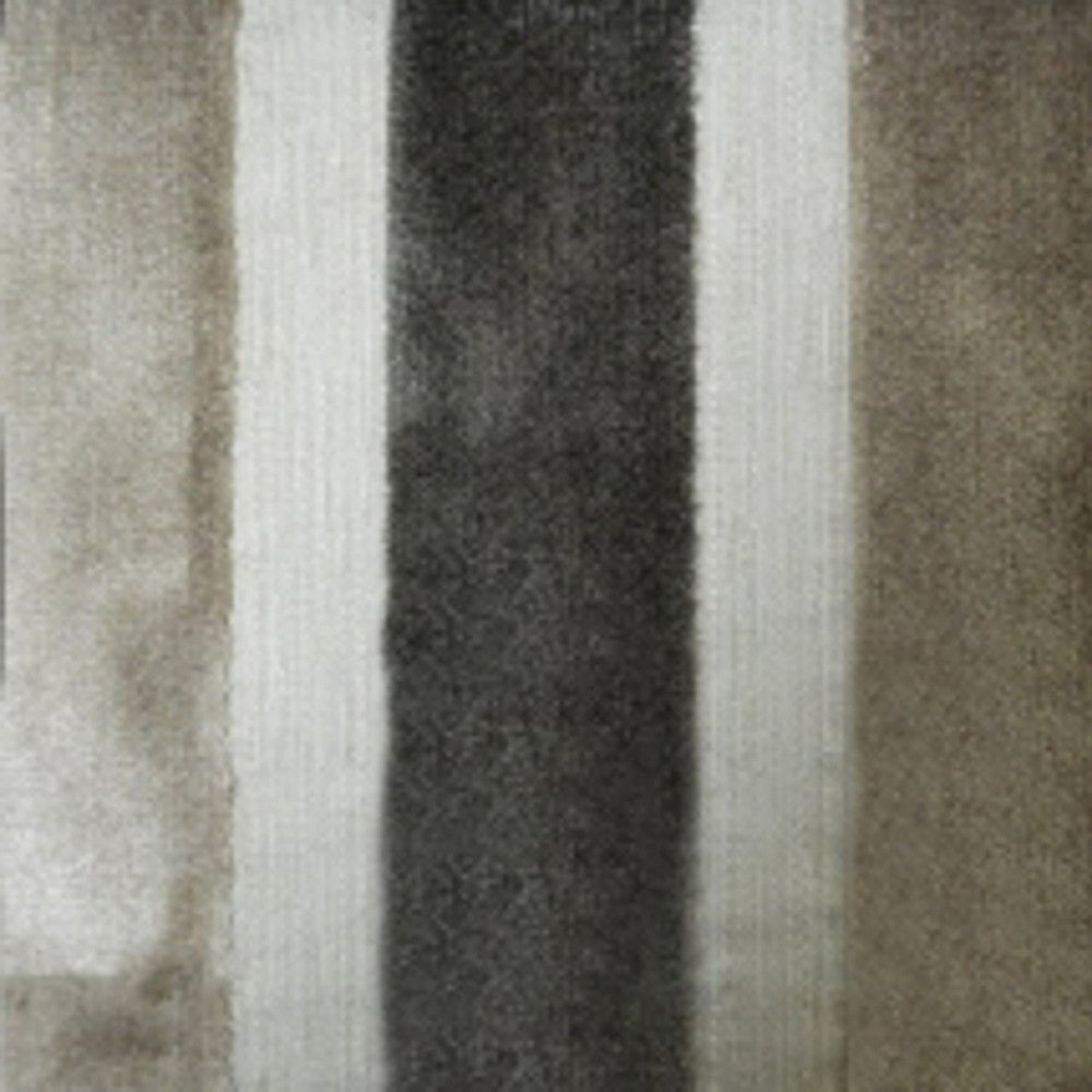 Lara's Velvet Stripe Silver by Europatex Designer Fabric Lara's Velvet 57% Polyester, 43% Viscose 1" H 55.00 inches - Swanky Fabrics -