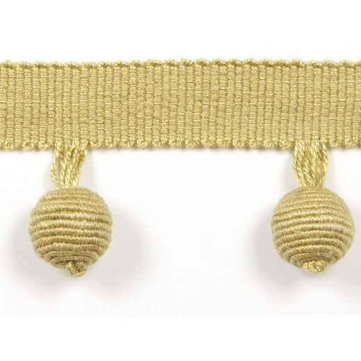 Le Lin Beaded Fringe Jute by Europatex Designer Fabric Le Lin Collection 63% Linen / 37% Rayon China See Sample Horizontal: N/A and Vertical: N/A 1.46 inches  - Swanky Fabrics -