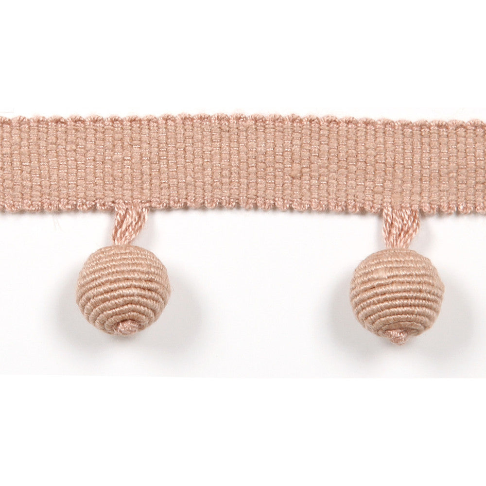 Le Lin Beaded Fringe Nude by Europatex Designer Fabric Le Lin 63% Linen, 37% Rayon 1.46 inches - Swanky Fabrics -