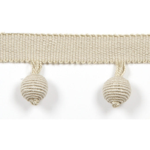 Le Lin Beaded Fringe Quartz by Europatex Designer Fabric Le Lin Collection 63% Linen / 37% Rayon China See Sample Horizontal: N/A and Vertical: N/A 1.46 inches  - Swanky Fabrics -