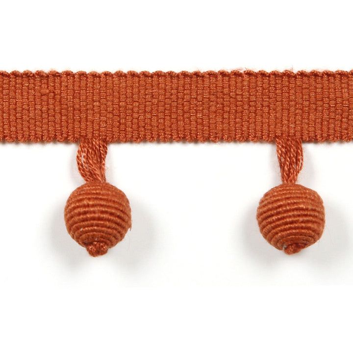 Le Lin Beaded Fringe Rust by Europatex Designer Fabric Le Lin 63% Linen, 37% Rayon 1.46 inches - Swanky Fabrics -
