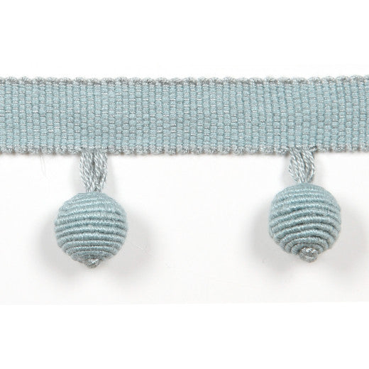 Le Lin Beaded Fringe - Sky by Europatex Designer Fabric Le Lin Collection 63% Linen / 37% Rayon China See Sample Horizontal: N/A and Vertical: N/A 1.46 inches  - Swanky Fabrics -