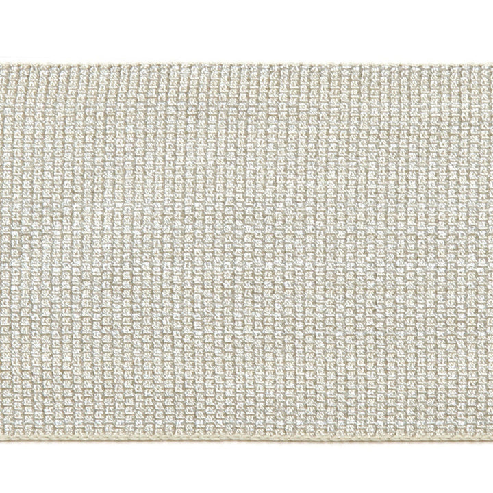 Le Lin Metallic Tape Silver by Europatex Designer Fabric Le Lin 41% Fibranne, 30% Rayon, 28% Metallic yarns, 1% Polyester 2.00 inches - Swanky Fabrics -