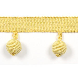 Europatex Fabric Le Lin Beaded Fringe Gold