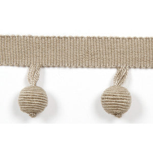 Europatex Fabric Le Lin Beaded Fringe Haze