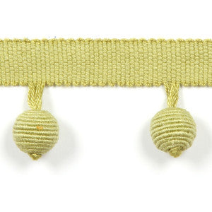 Europatex Fabric Le Lin Beaded Fringe Pear
