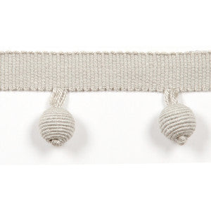 Europatex Fabric Le Lin Beaded Fringe Pebble