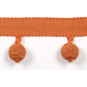 Europatex Fabric Le Lin Beaded Fringe Saffron