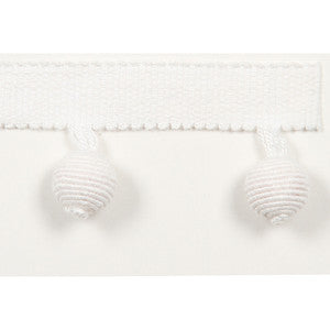 Europatex Trim Le Lin Beaded Fringe White