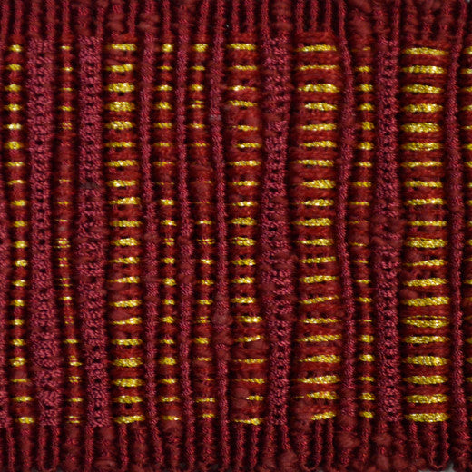 Legacy Tape Cherry by Europatex Designer Fabric Legacy 64% Cotton / 26% Rayon / 5% Linen / 5% Metallic yarns China See Sample Horizontal: N/A and Vertical: N/A 2.50 inches  - Swanky Fabrics -