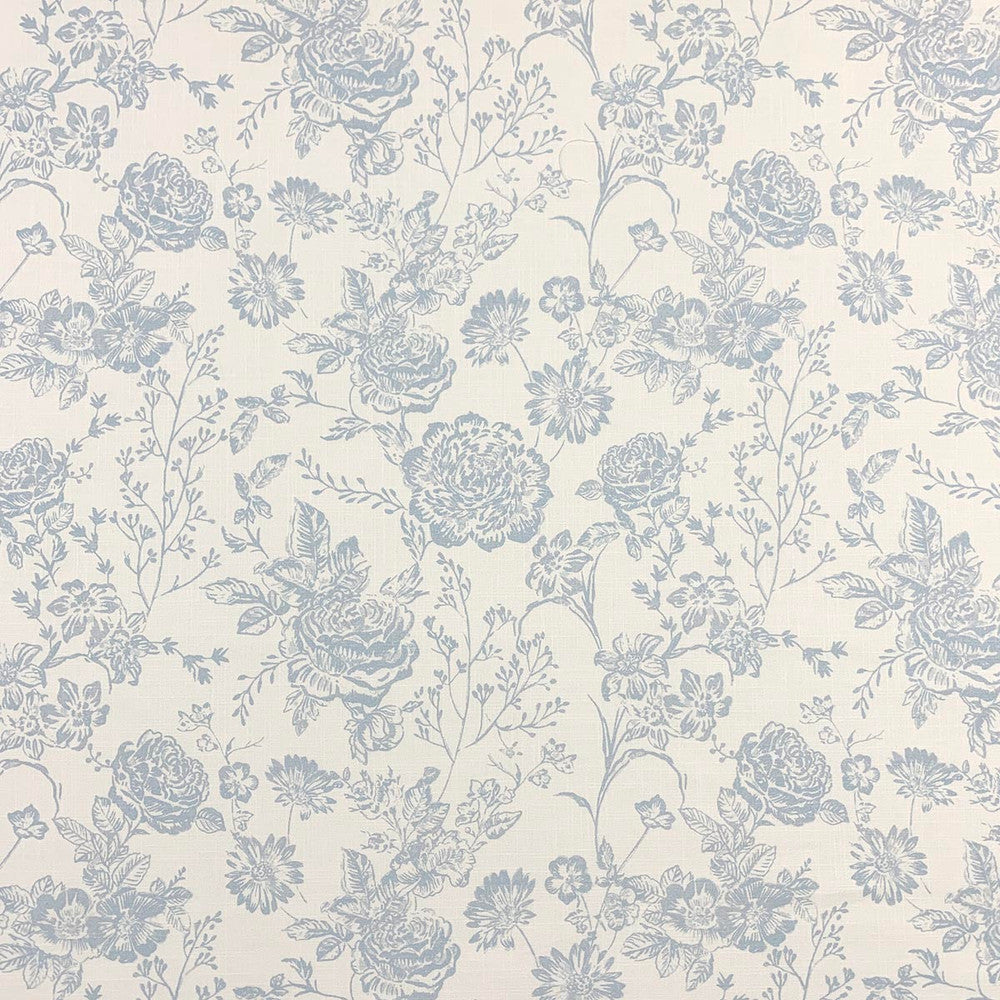Lillian August Agnes Skyblue by Magnolia Designer Fabric - 100% Cotton Spain 50000 Horizontal: 18 and Vertical: 17 54 - Swanky Fabrics -