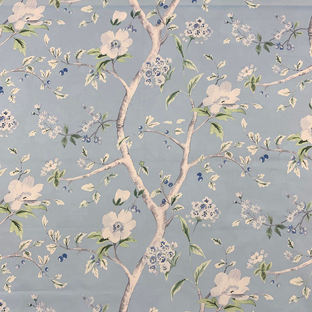 Lillian August Janie Skyblue by Magnolia Designer Fabric - 100% Cotton Sateen India 50000 Horizontal: 36.22 and Vertical: 17.13 54 - Swanky Fabrics -