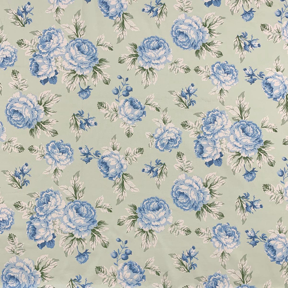 Lillian August Jenni Mint by Magnolia Designer Fabric - 100% Cotton Sateen India 50000 Horizontal: 54.7 and Vertical: 17.91 54 - Swanky Fabrics -