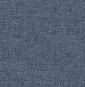 Brewster Wallpaper Glen Dark Blue Linen