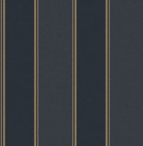 Brewster Wallpaper Rydia Blue Stripe