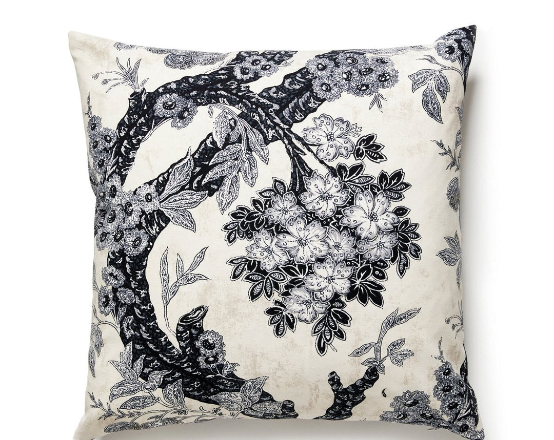 Summerhouse Hill Pillow 22 X 22 - Charcoal M7SUMMPILL0002 by Scalamandre Designer Pillow
