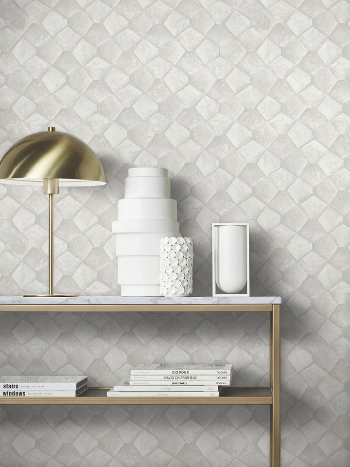 Waterford Dove Tiled Wallpaper by Antonina Vella Designer