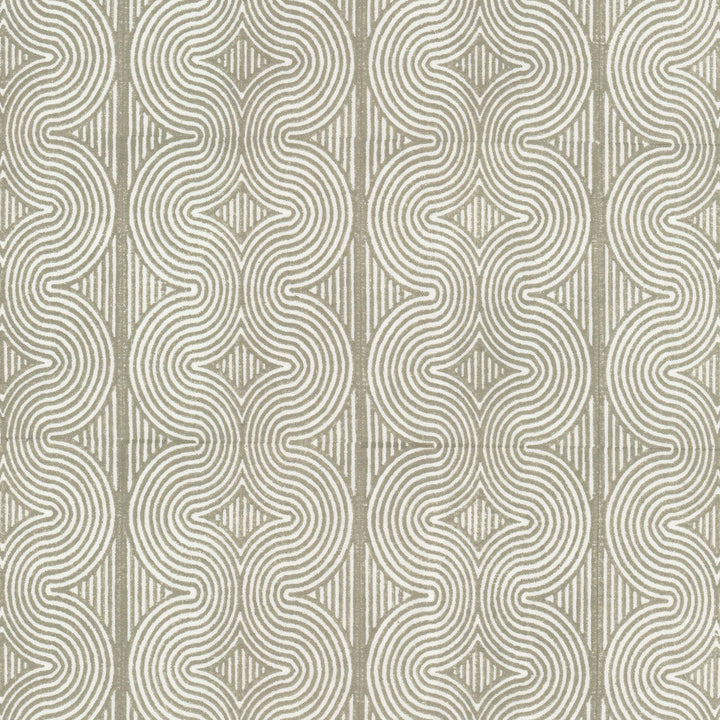 Macready 2 Raffia by Stout Designer Fabric RAINBOW LIBRARY ALMOND/GRANITE 58%LIN 42%COT INDIA Horizontal: 5.875 and Vertical: 7.625 54 in - Swanky Fabrics -