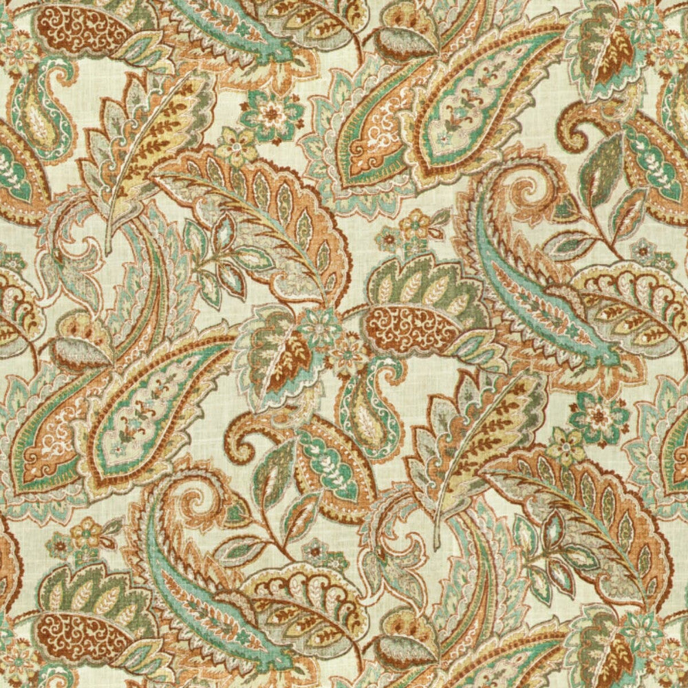 Maderia 2 Shoreline by Stout Designer Fabric Rainbow Library Spa/Teal 55% Linen 45% Spun Viscose SOUTH KOREA CATB 117-2013 WYZENBEEK 12 000 DOUBLE RUB WEAR TEST (MEDIUM DUTY) Horizontal: 27 and Vertical: 25.25 56 in - Swanky Fabrics -