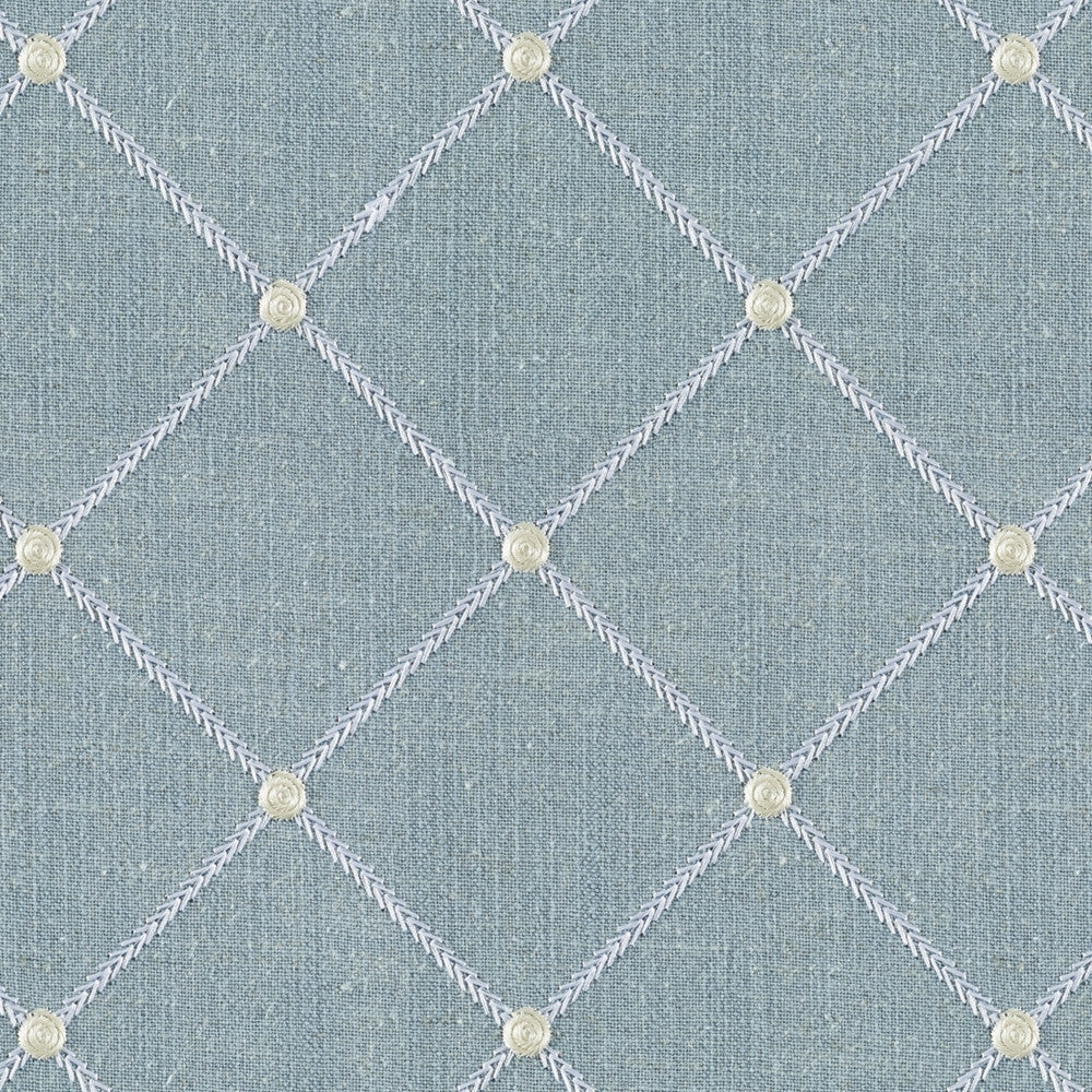 Malden Glacier by Magnolia Designer Fabric - 20% Linen, 45% Viscose, 35% Polyester China Horizontal: 5.1 and Vertical: 5.1 51 - Swanky Fabrics -