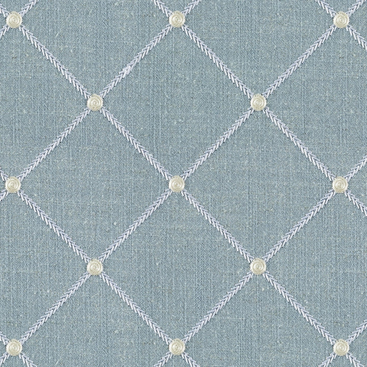 Malden Glacier by Magnolia Designer Fabric - 20% Linen, 45% Viscose, 35% Polyester China Horizontal: 5.1 and Vertical: 5.1 51 - Swanky Fabrics -
