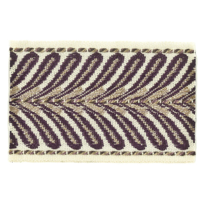 Mamzer 2 Plum by Stout Designer Trim Insights Trim 63% Spun Viscose 37% Polyester CHINA Horizontal: 0.5 and Vertical: 0 2.63 in - Swanky Fabrics -