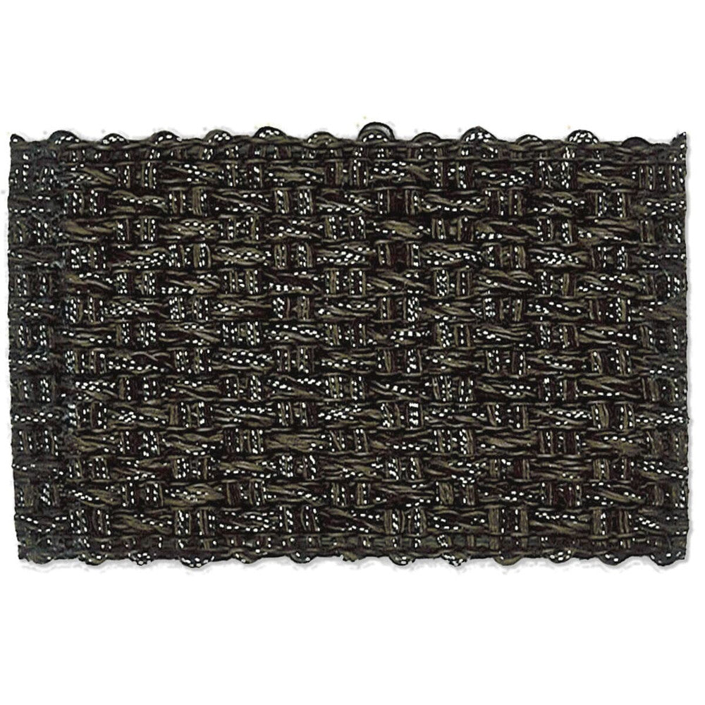 Marden 1 Steel by Stout Designer Trim New World Tapes & Borders 100% Linen ITALY Horizontal: 0 and Vertical: 0 1.63 in - Swanky Fabrics -