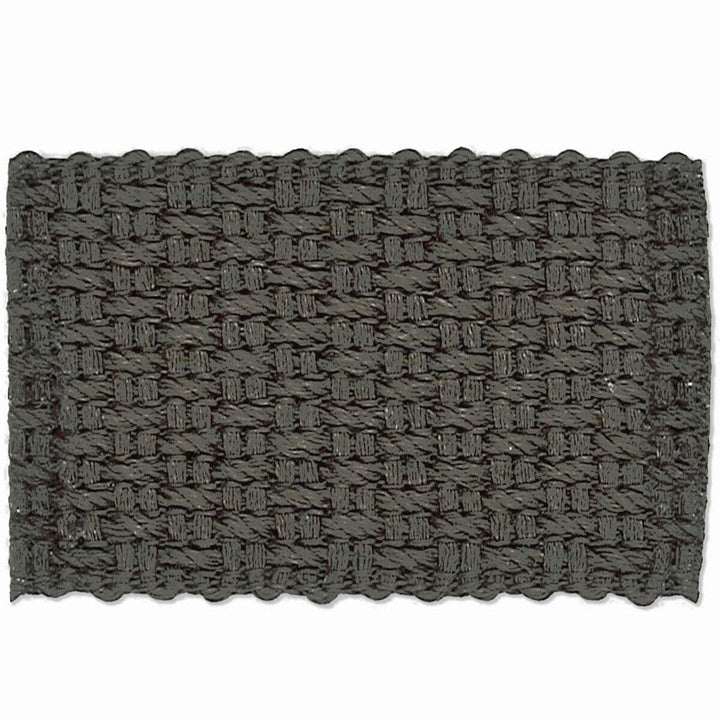 Marden 4 Charcoal by Stout Designer Trim NEW WORLD TAPES & BORDERS 100%LIN ITALY Horizontal: 0 and Vertical: 0 1.63 in - Swanky Fabrics -