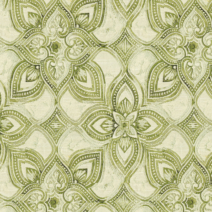 Maribel 202 Patina by ABBEYSHEA Designer Fabric 100% Polyester China 18,000 Double Rubs (Wyzenbeek) </p><p>Repeat: Horizontal: 13.5" (34.3 cm) Up the Roll and Vertical: 13.5" (34.3 cm) Across the Roll 54" (137 cm) - Swanky Fabrics -