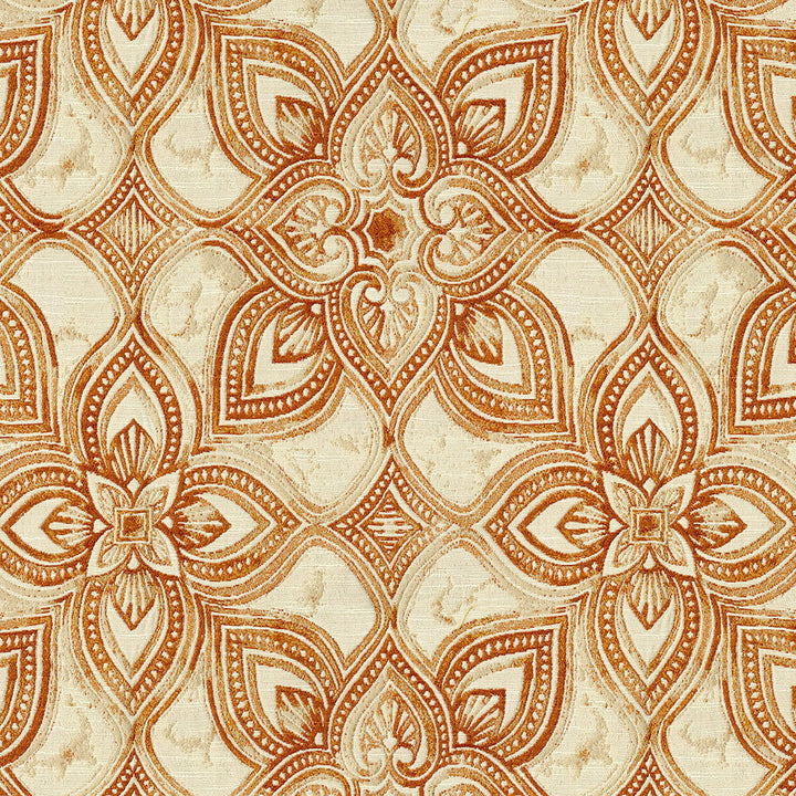 Maribel 44 Apricot by ABBEYSHEA Designer Fabric 100% Polyester China 18,000 Double Rubs (Wyzenbeek) </p><p>Repeat: Horizontal: 13.5" (34.3 cm) Up the Roll and Vertical: 13.5" (34.3 cm) Across the Roll 54" (137 cm) - Swanky Fabrics -