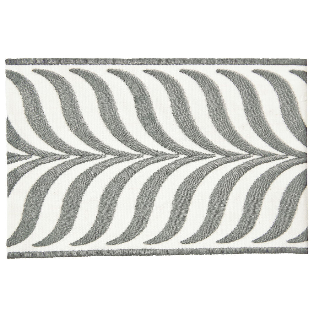 Martin 13 Grey by Stout Designer Trim Distinction Tapes 100% Polyester CHINA Horizontal: 3.5 and Vertical: 0.625 3.5 in - Swanky Fabrics -