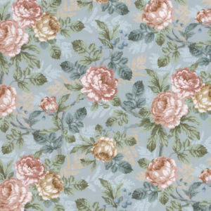 Martinique Teal Multi by Norbar Designer Fabric ROMANCE 100% COTTON INDIA 17 3/4"V 36"H 55 - Swanky Fabrics -