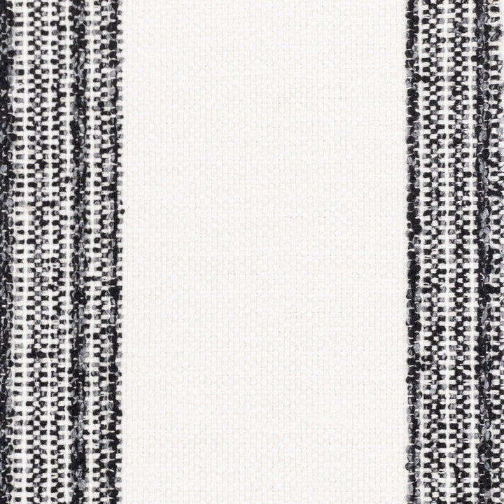 Mayfield 4 Raven by Stout Designer Fabric JUST STRIPES NATURAL/CHARCOAL 69%POL 31%COT INDIA Horizontal: 0.000 and Vertical: 11.875 54 in - Swanky Fabrics -