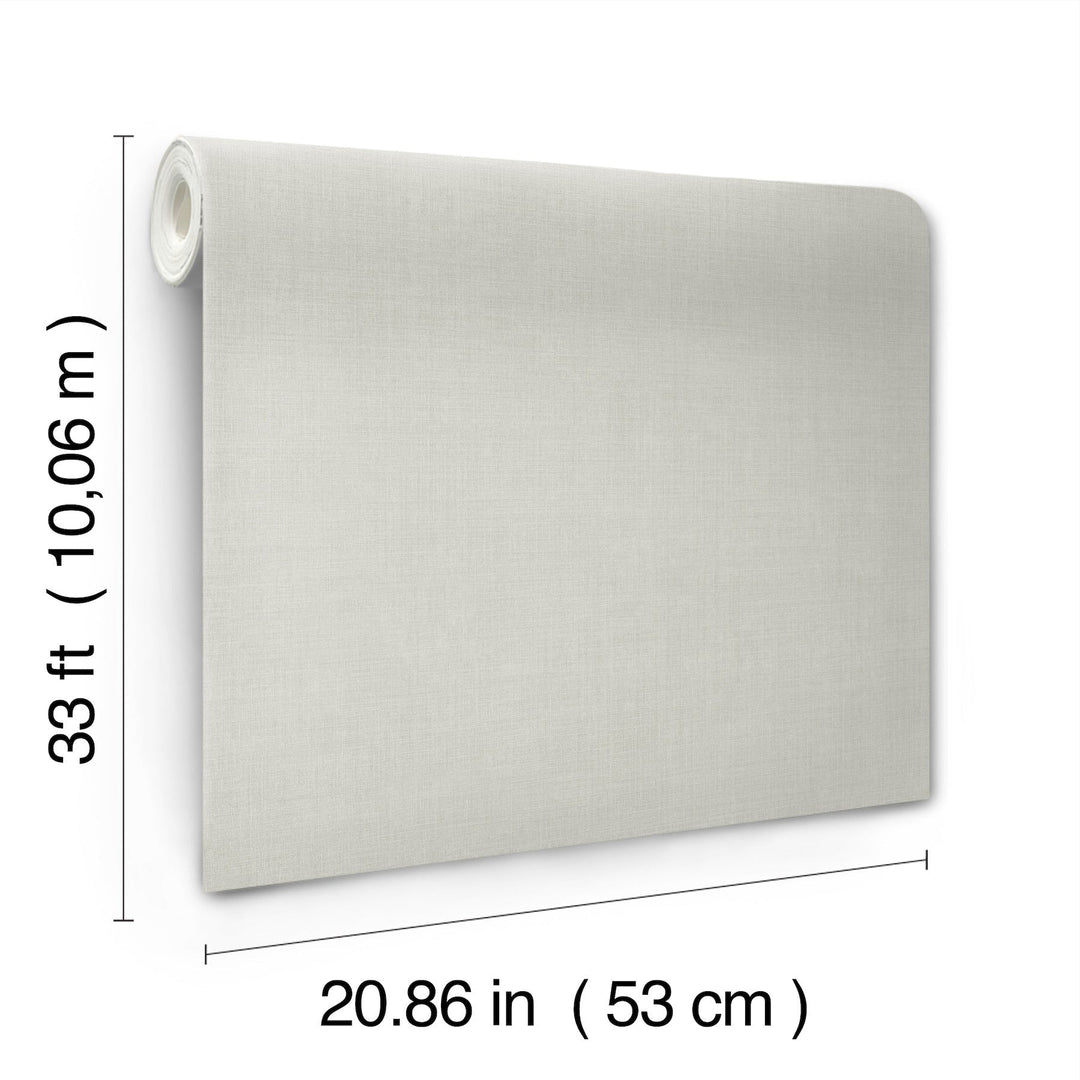 Vava Vitmossa Light Grey Wallpaper by York Wallcoverings Designer