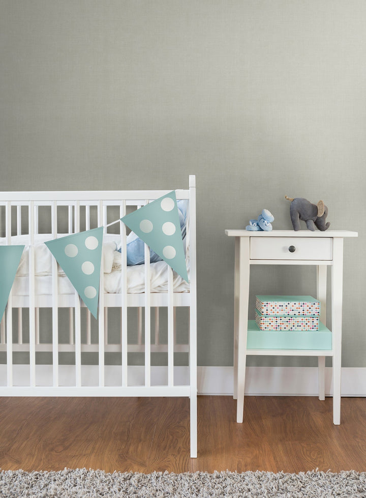 Vava Alg Grey Wallpaper by York Wallcoverings Designer