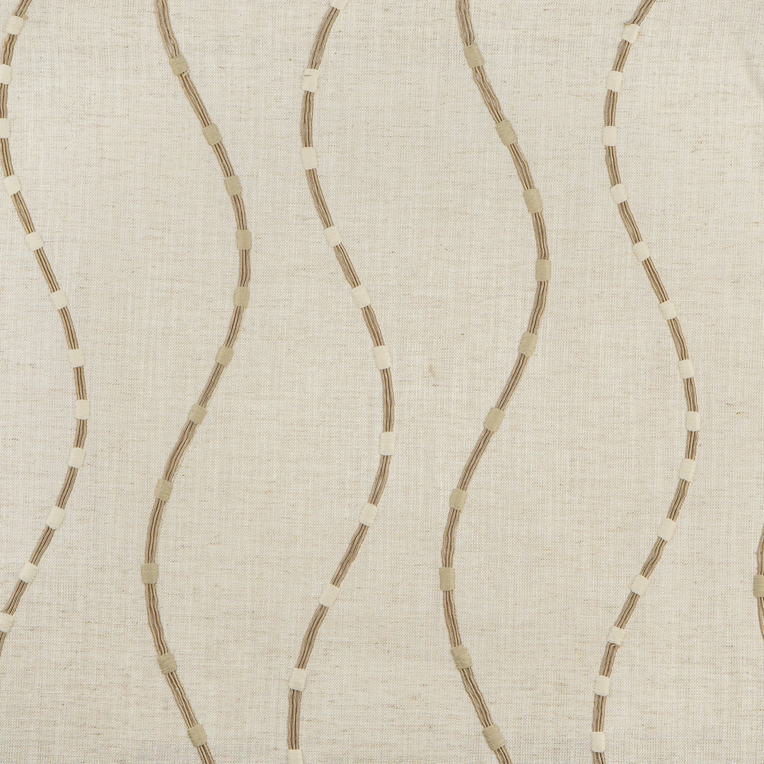 Mattituck # 427 Biscotti by Maxwell Designer Fabric Color Theory-Vol. X Driftwood BASE: 70% VISCOSE 30% LINEN EMB: 72% COTTON 28% POLYESTER INDIA EMB: V-12.4" H-13.2" W: 53" EMB: 52" - Swanky Fabrics -