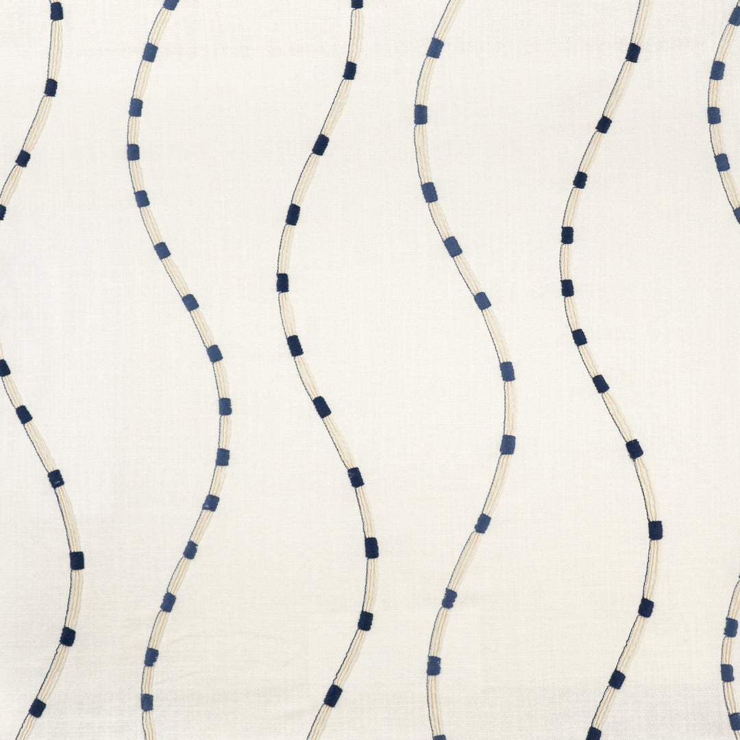 Mattituck # 505 Nautic by Maxwell Designer Fabric Color Theory-Vol. X Twilight BASE: 70% VISCOSE 30% LINEN EMB: 72% COTTON 28% POLYESTER INDIA EMB: V-12.4" H-13.2" W: 53" EMB: 52" - Swanky Fabrics -