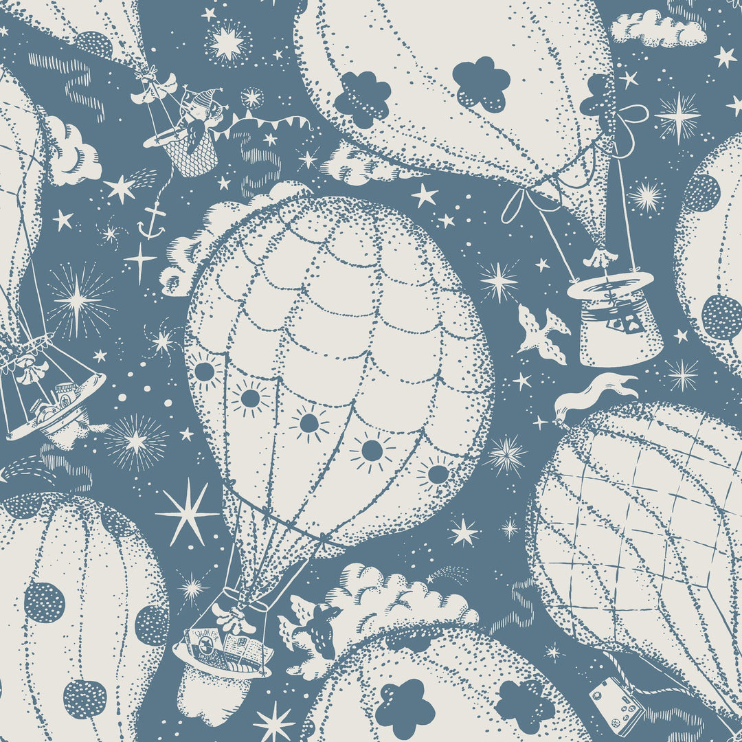 Ballongerna Dark Blue Wallpaper by York Wallcoverings Designer