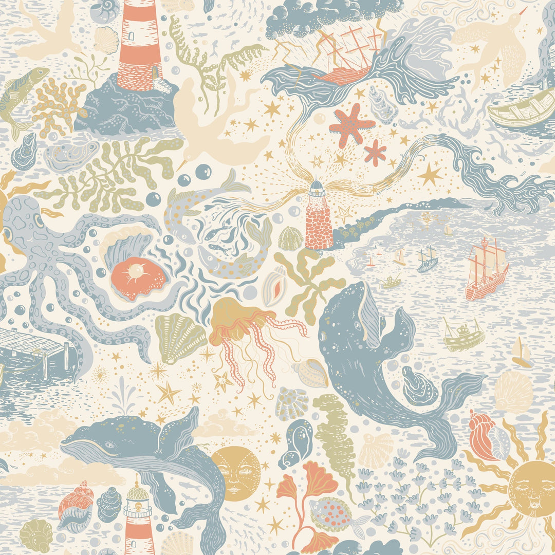 Havet Multi Wallpaper by York Wallcoverings Designer