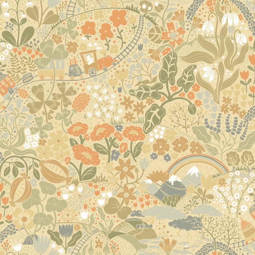 Taget Yellow Wallpaper by York Wallcoverings Designer