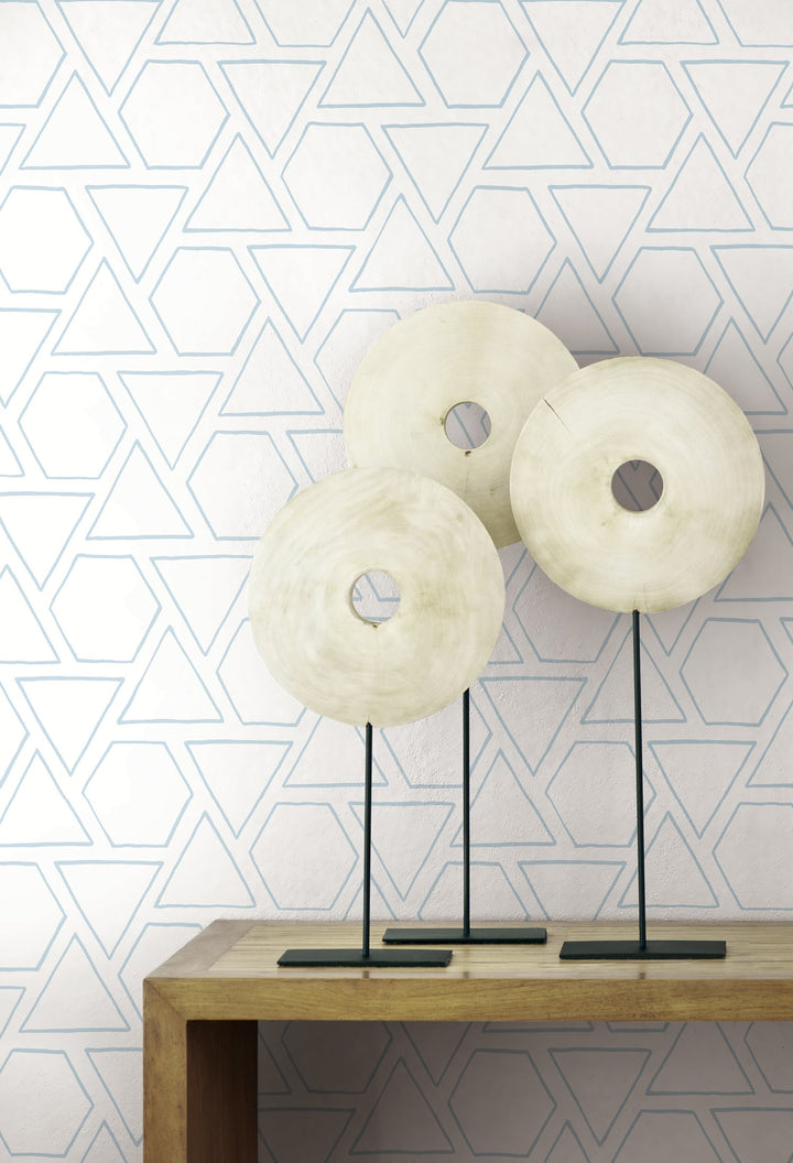 Sun Shapes Blue Oasis MB30102 by Seabrook Designs Designer Wallpaper