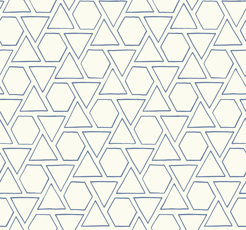 Sun Shapes Coastal Blue MB30112 by Seabrook Designs Designer Wallpaper